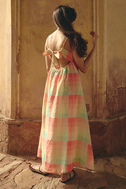 Zoe Tie-Up Long Dress