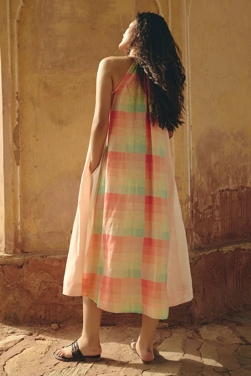 Aira Panel Peach Dress