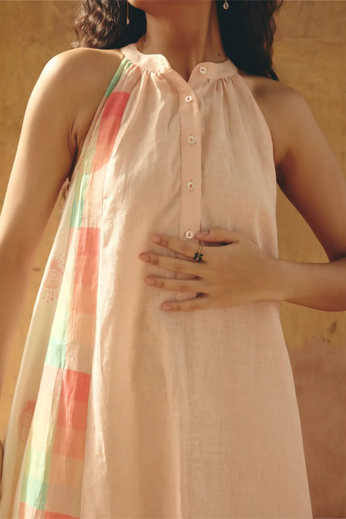 Aira Panel Peach Dress