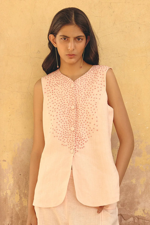 Azul Cross Long Vest
