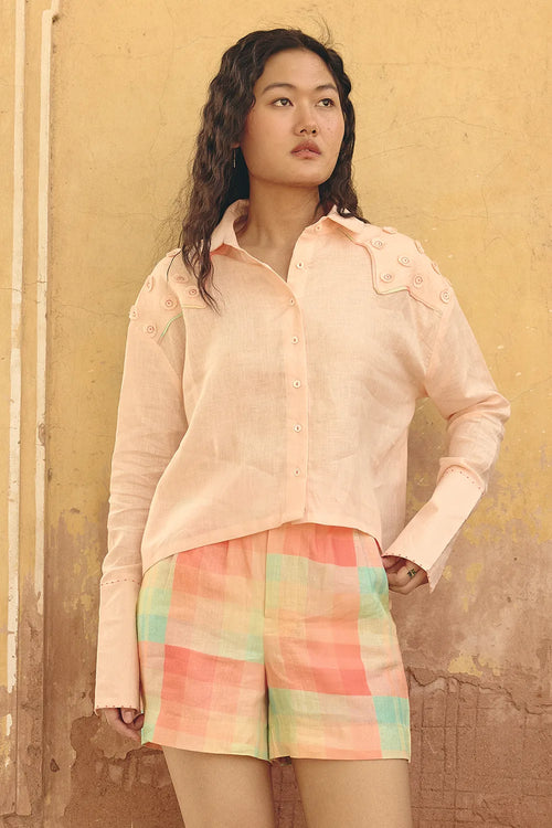 Bat Circle Peach Shirt