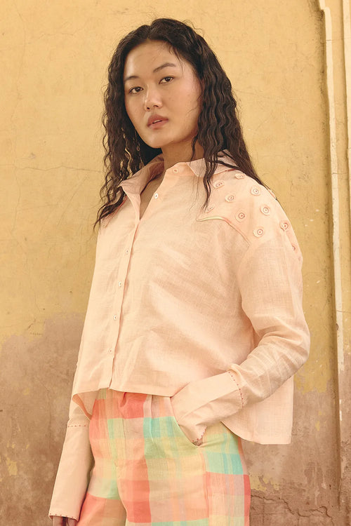 Bat Circle Peach Shirt