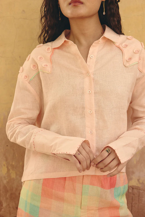 Bat Circle Peach Shirt