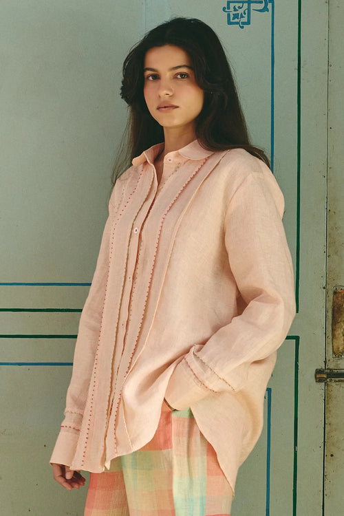 Eli Knot Peach Shirt