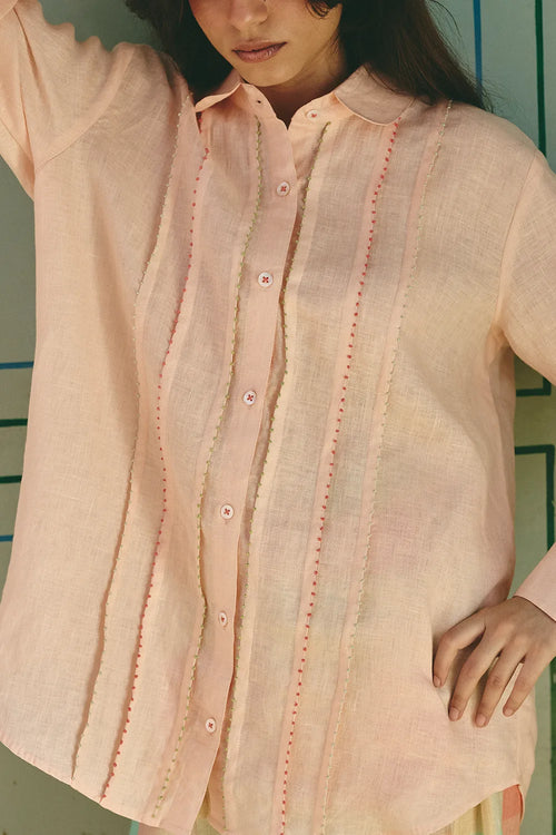 Eli Knot Peach Shirt