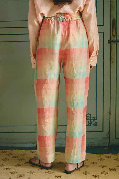 Eda Elasticated Check Pants
