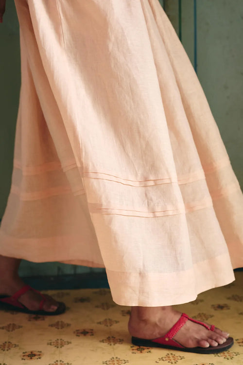 Ami Pleated Peach Skirt