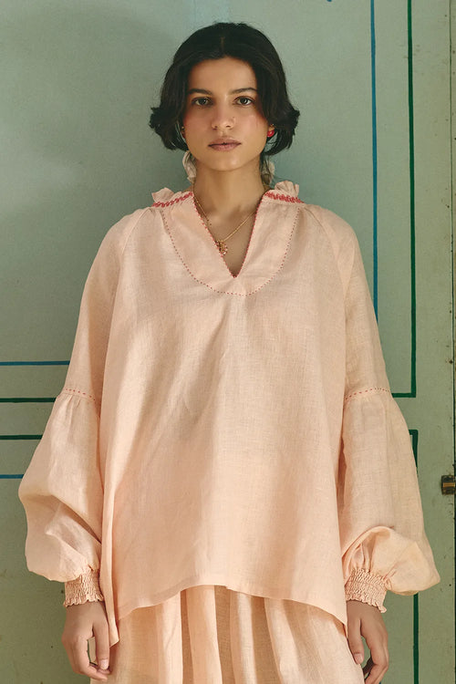 Peach Noor Top