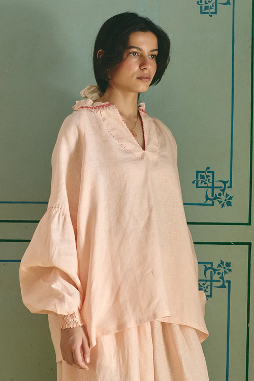 Peach Noor Top