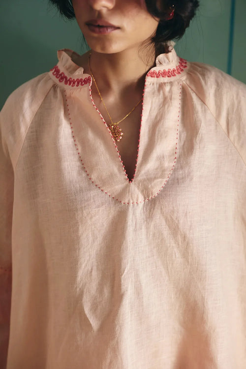 Peach Noor Top
