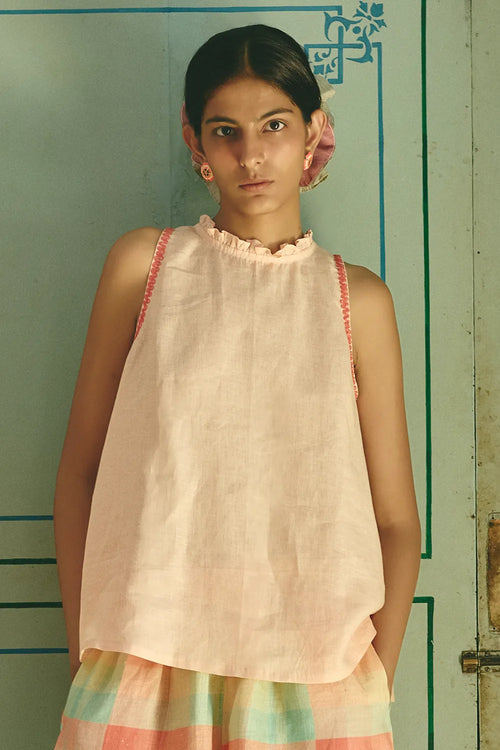 Zuri Frill Peach Top