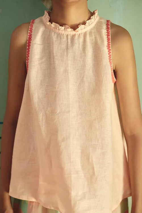 Zuri Frill Peach Top