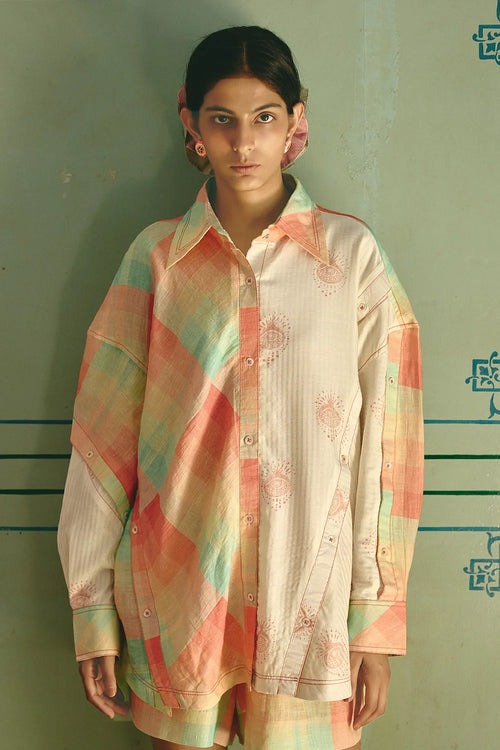 Kelly Bias Panelled Ivory Shirt