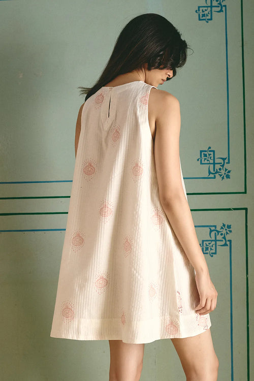 Ivory Ana Printed Dress