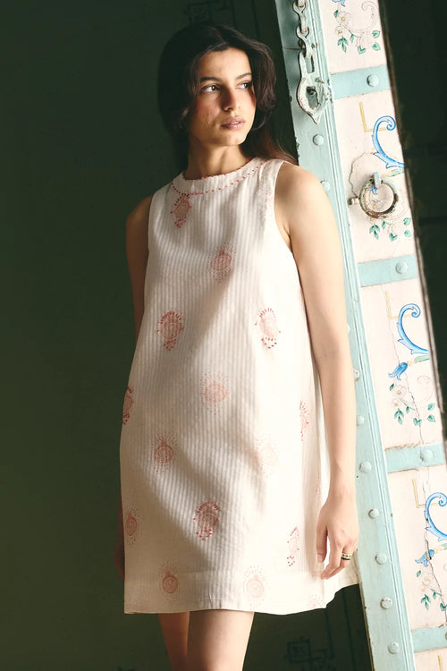 Ivory Ana Printed Dress
