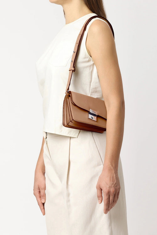 Simone Milled Almond Mini Accordion Bag