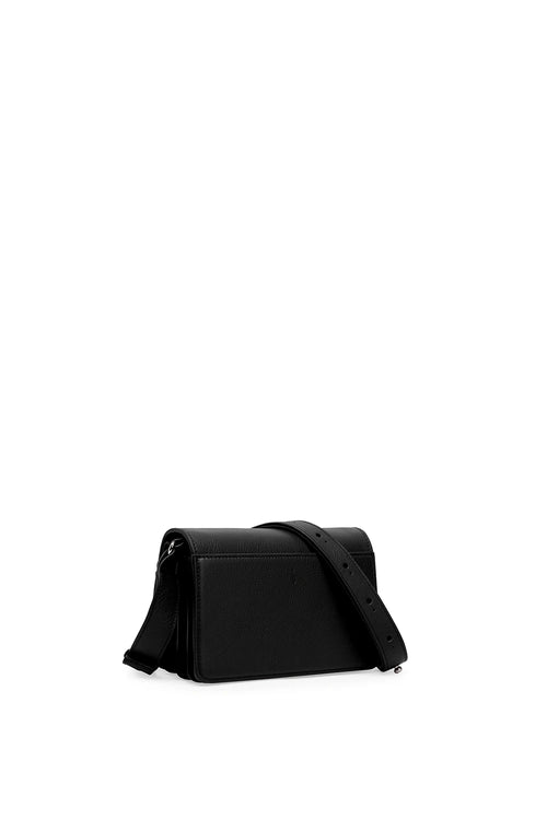Simone Milled Black Mini Accordion Bag