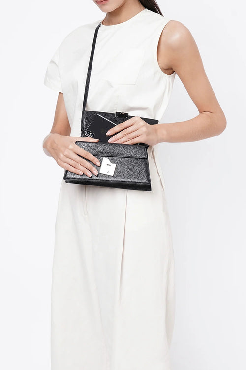 Simone Pebble Black Mini Sling Bag