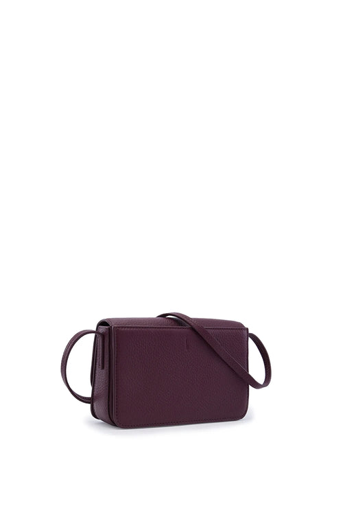 Simone Pebble Bordeaux Mini Curve Crossbody Bag