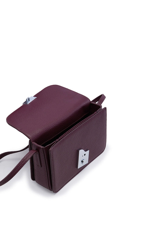 Simone Pebble Bordeaux Mini Curve Crossbody Bag