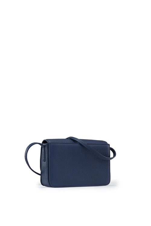 Simone Pebble Navy Mini Curve Crossbody Bag
