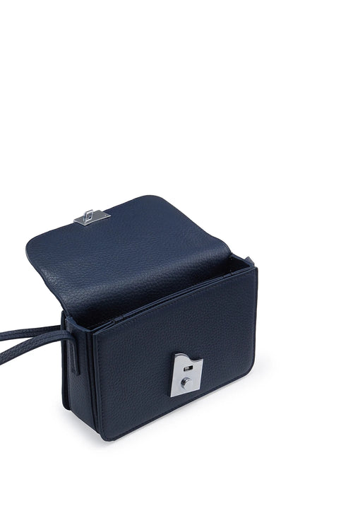 Simone Pebble Navy Mini Curve Crossbody Bag