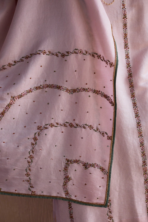Pink Nidhi Hand Embroidered Suit Set