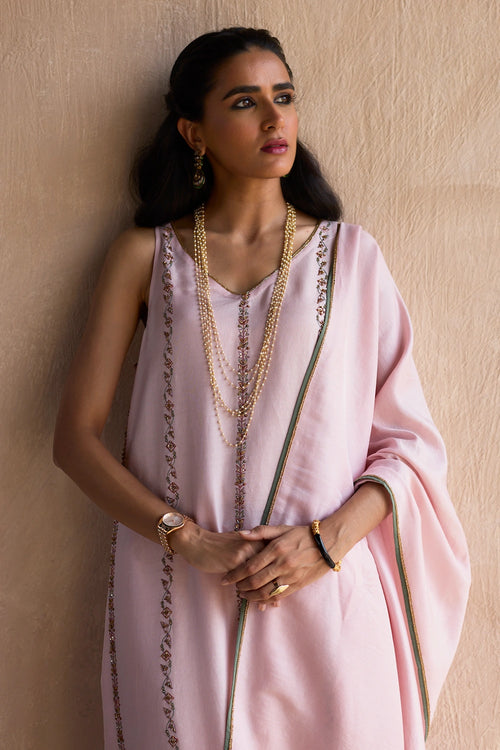 Pink Nidhi Hand Embroidered Suit Set