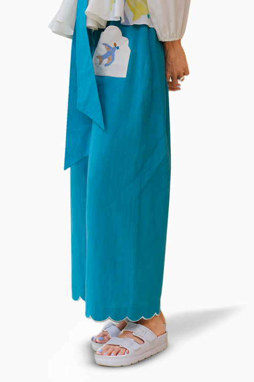 Scalloped Bottom in Teal