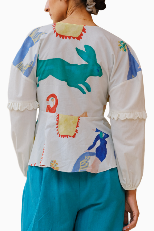 Puff Sleeve Lounge Top