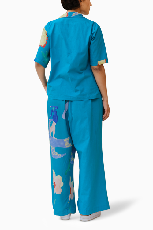 Summer Nights PJ Set in Teal