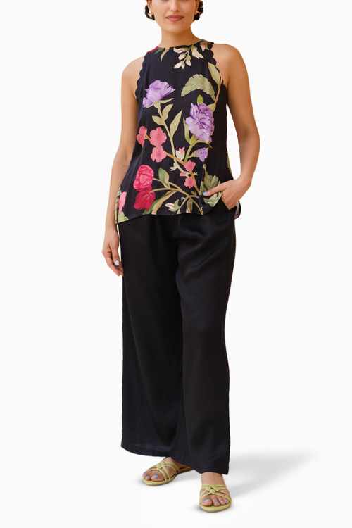 Midnight Black Back Knot Co-ord Set