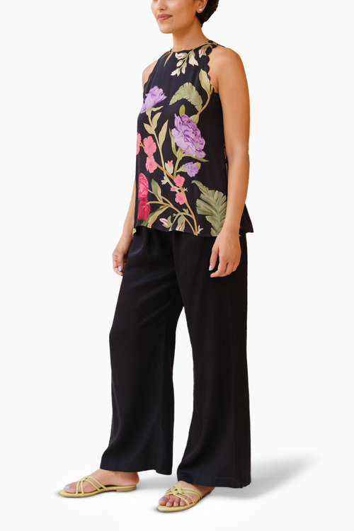Midnight Black Back Knot Co-ord Set