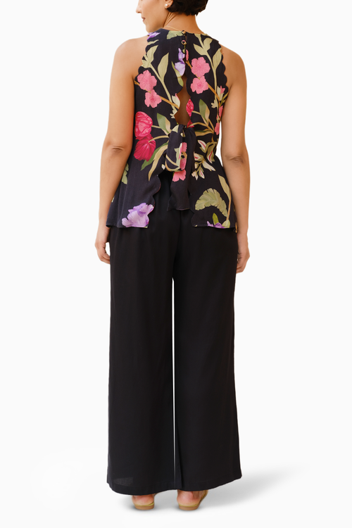 Midnight Black Back Knot Co-ord Set