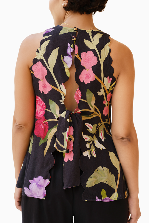 Midnight Black Back Knot Co-ord Set