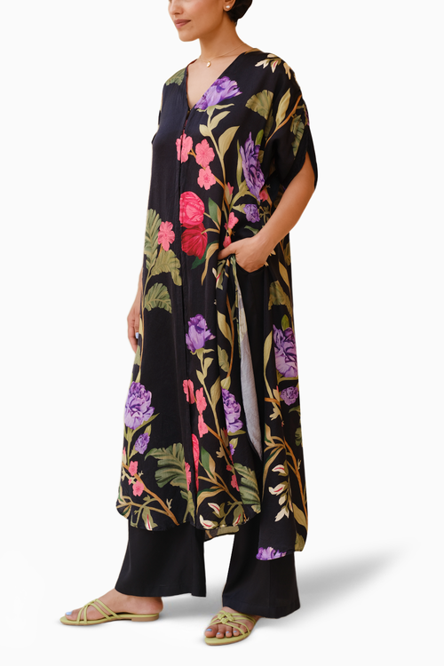 Midnight Black Floral Day Dream Overlay Set