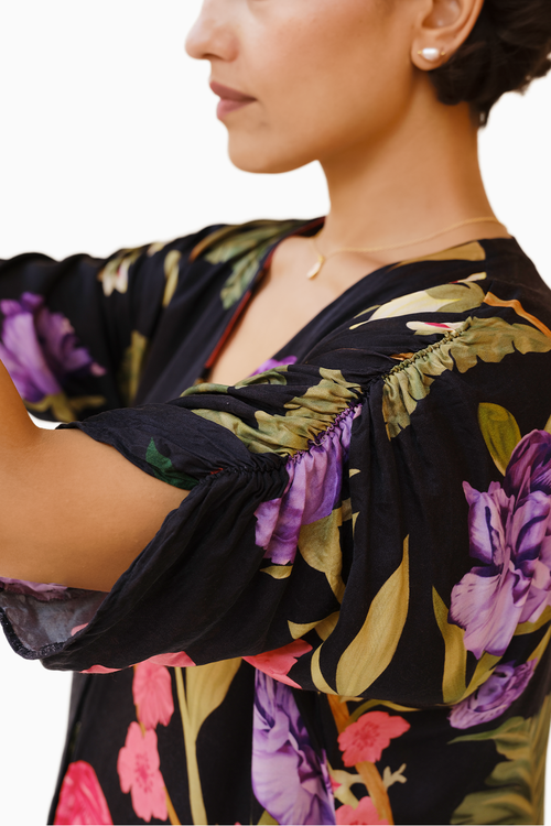 Midnight Black Floral Day Dream Overlay Set