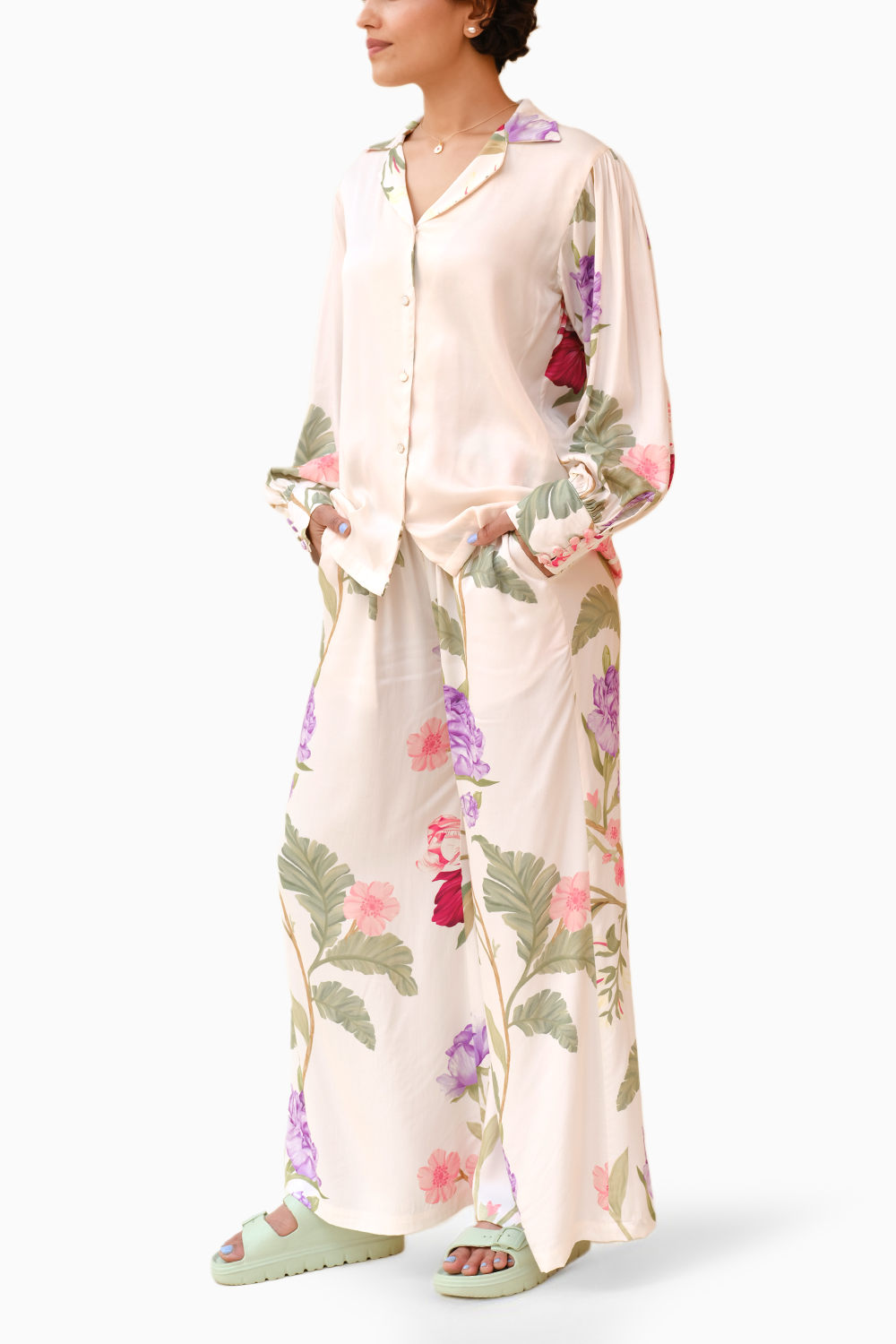 Ivory Floral Dream PJ Co-ord Set