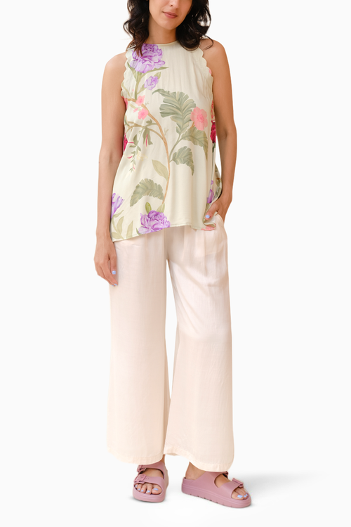 Sage Floral Dream Back Knot Co-ord Set