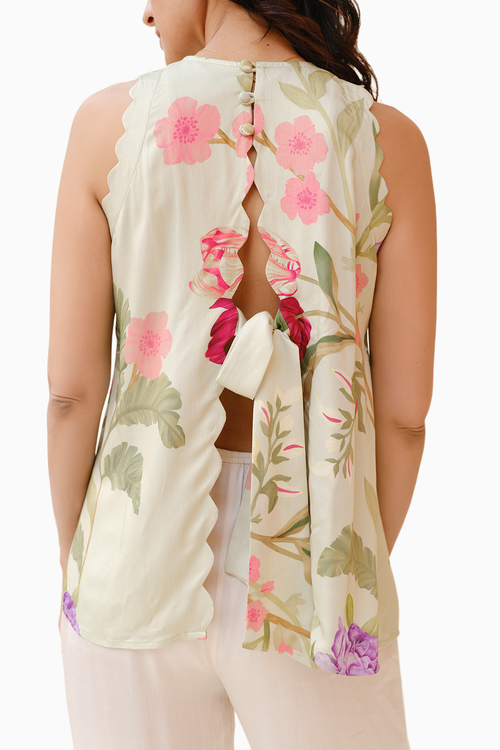 Sage Dream Back Knot Top