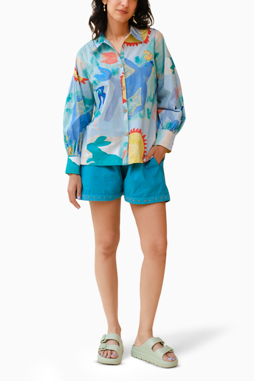 Blue Skies Shorts Set