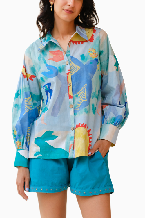 Blue Skies Shorts Set