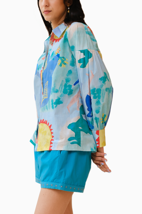Blue Skies Shorts Set