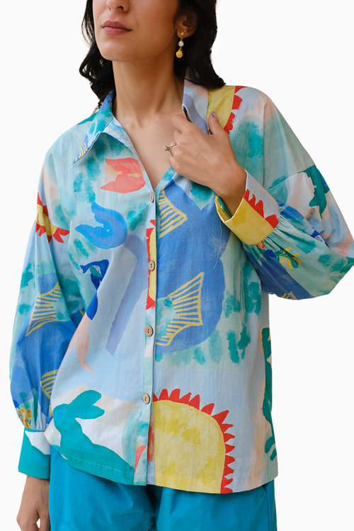 Blue Skies Shorts Set