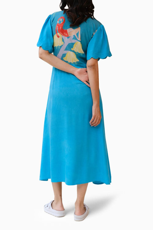Summer Crush Lounge Tie Dress in Teal