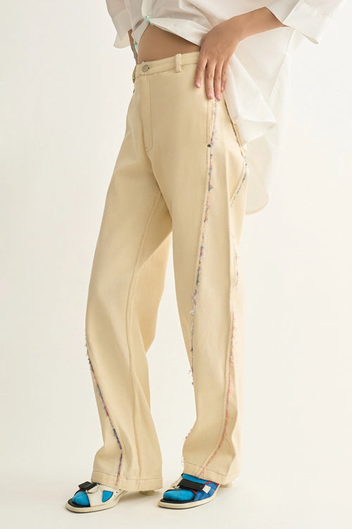 Ivory Re-Denim Trouser