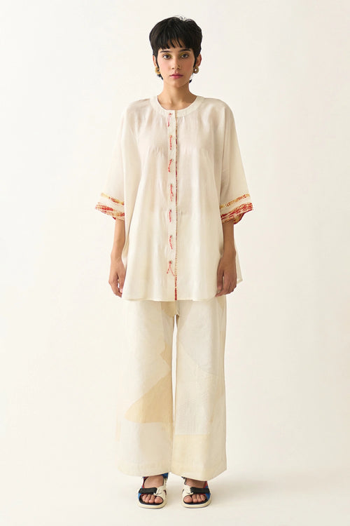 White Plaster Pants