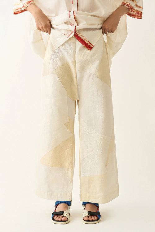 White Plaster Pants