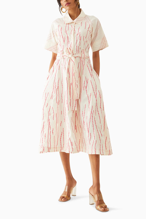 Plume Off White Dress