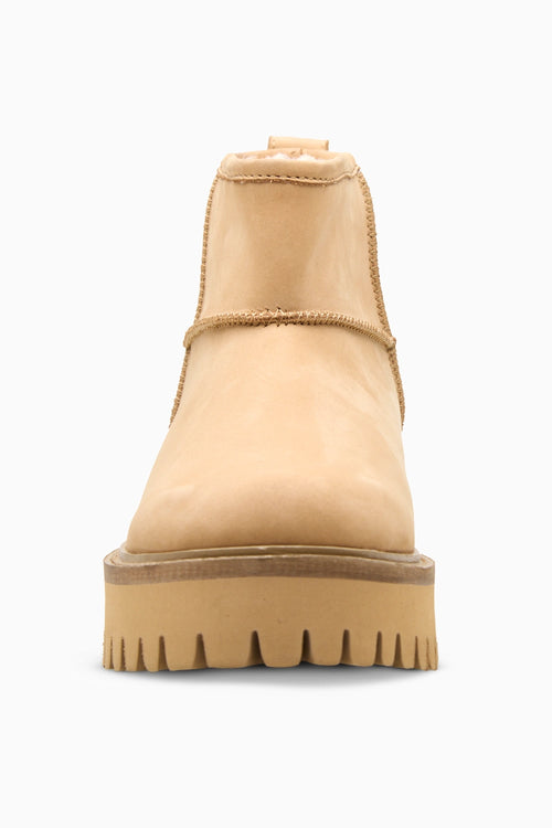 Snow Boot Camel Ankle Boot